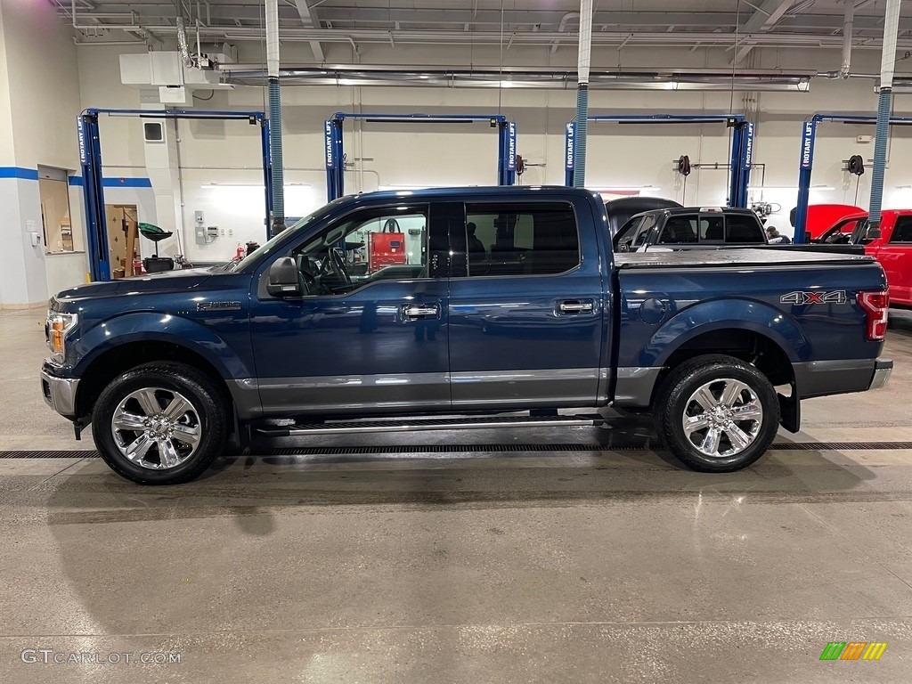 2019 F150 XLT SuperCrew 4x4 - Blue Jeans / Earth Gray photo #8