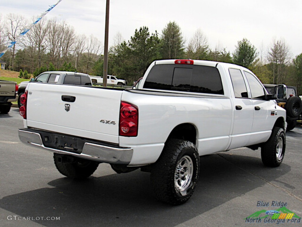 2008 Ram 2500 SLT Quad Cab 4x4 - Bright White / Khaki photo #5
