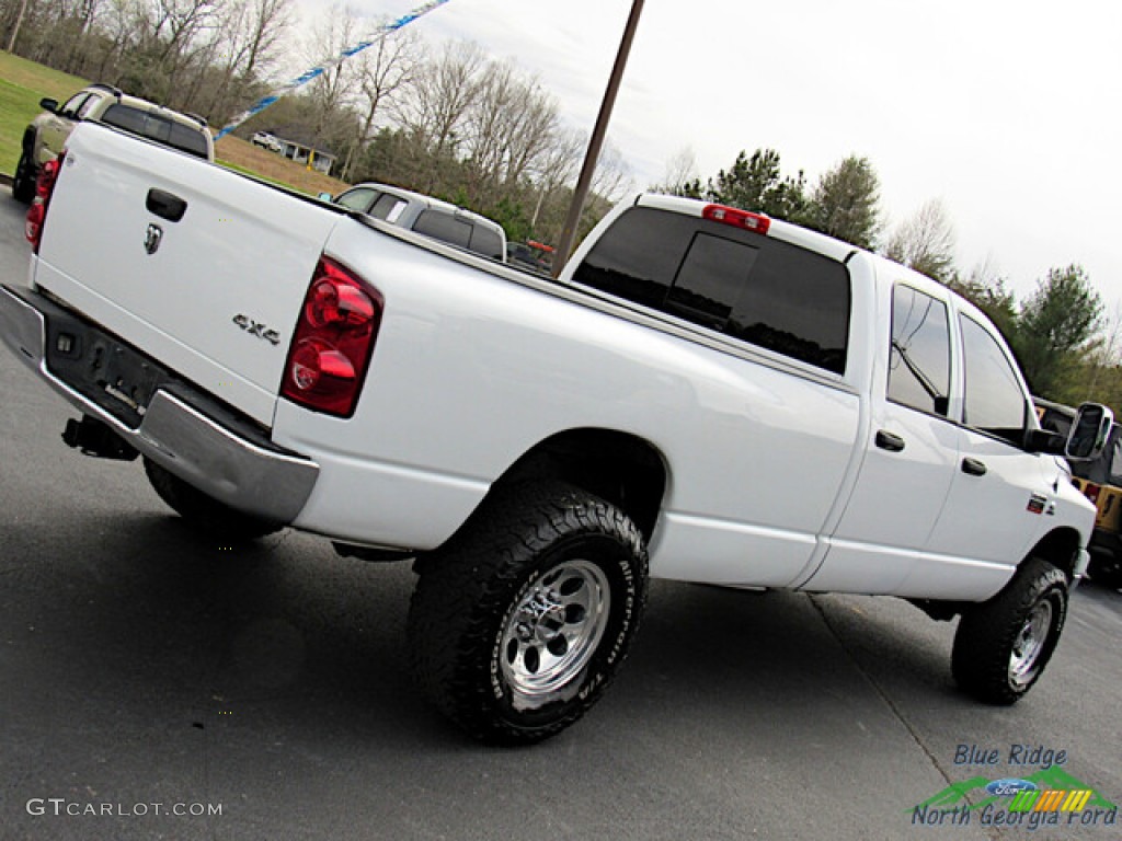 2008 Ram 2500 SLT Quad Cab 4x4 - Bright White / Khaki photo #21