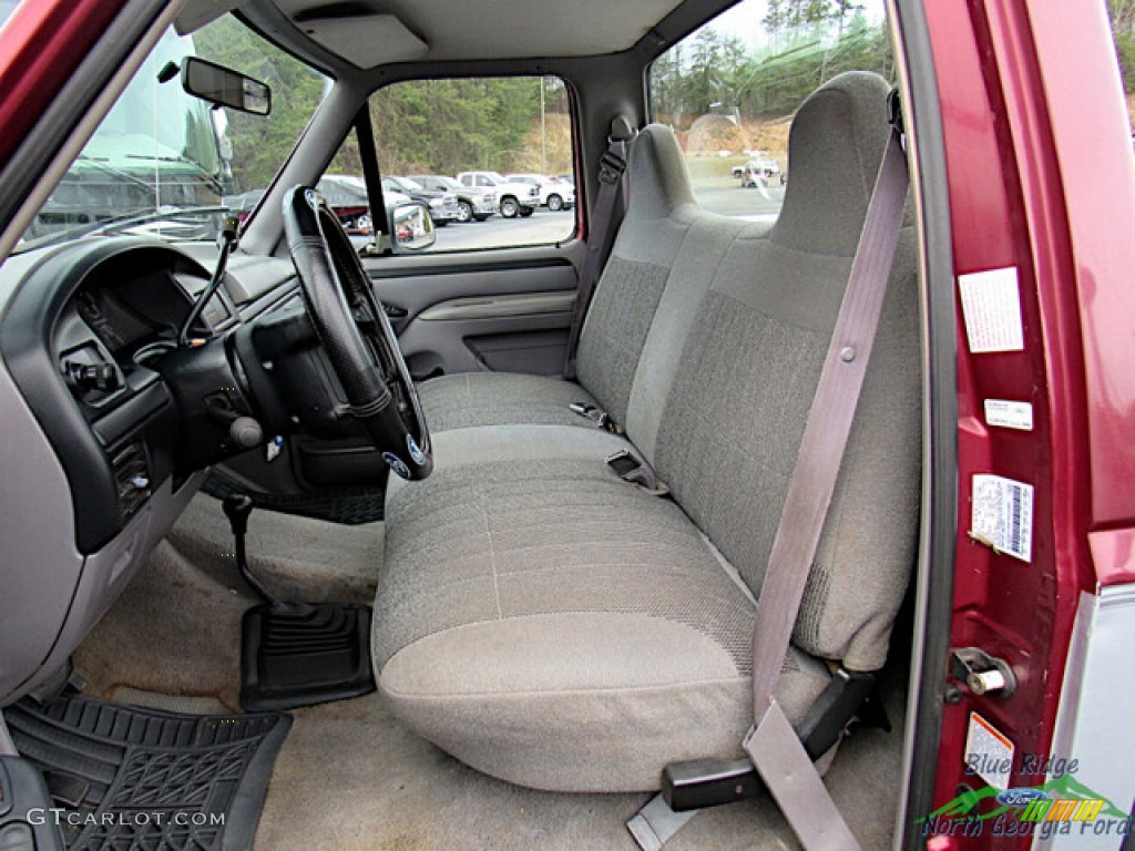Ruby Red Interior 1996 Ford F150 XLT Regular Cab 4x4 Photo #144020170