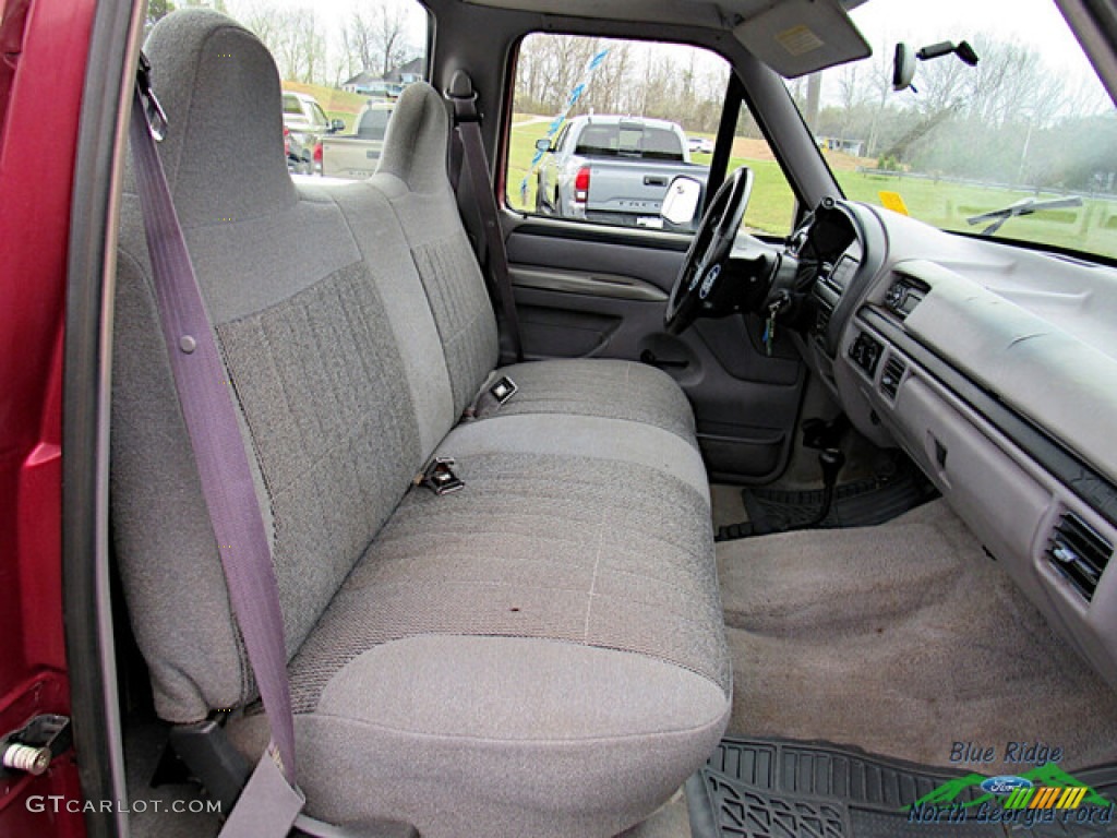 Ruby Red Interior 1996 Ford F150 XLT Regular Cab 4x4 Photo #144020188