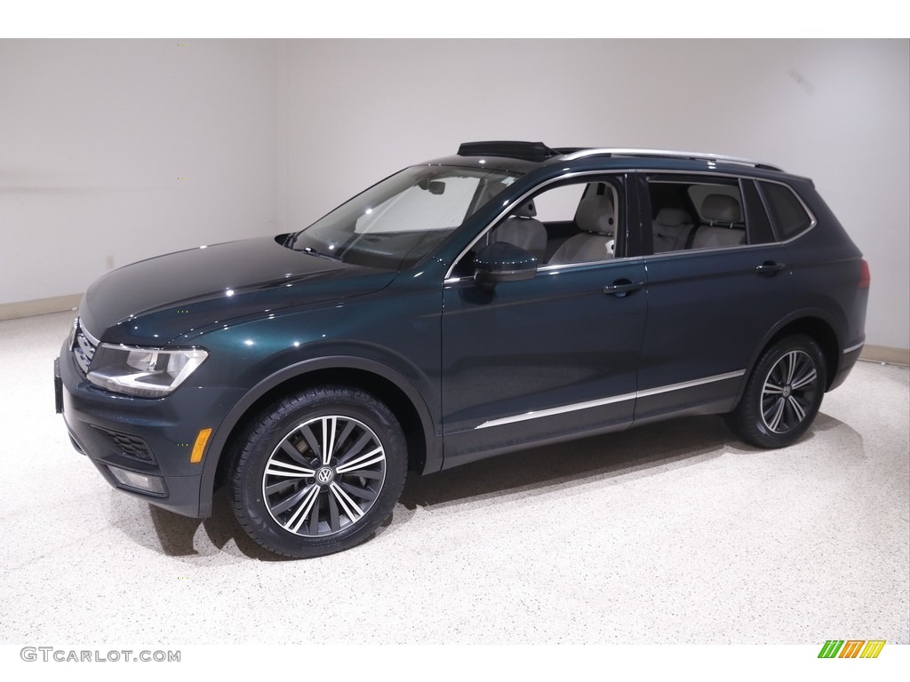 2019 Tiguan SEL 4MOTION - Dark Moss Green Metallic / Storm Gray photo #3
