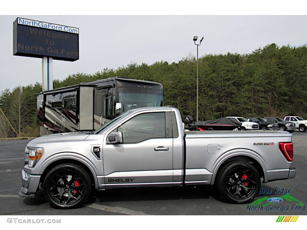 Iconic Silver 2021 Ford F150 Shelby Super Snake Sport Regular Cab 4x4 Exterior Photo #144021709