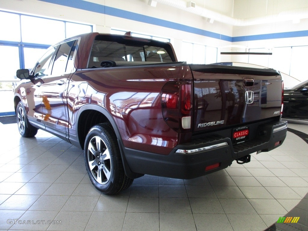 2019 Ridgeline RTL-E AWD - Deep Scarlet Pearl / Beige photo #9