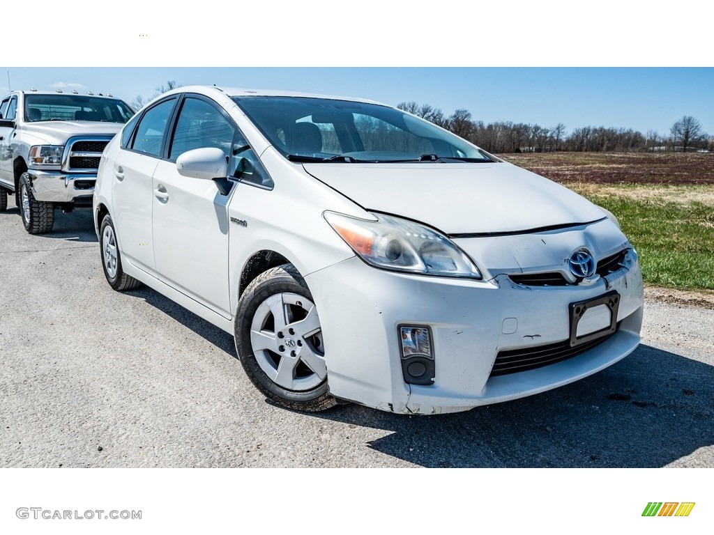 2010 Prius Hybrid II - Blizzard White Pearl / Dark Gray photo #1