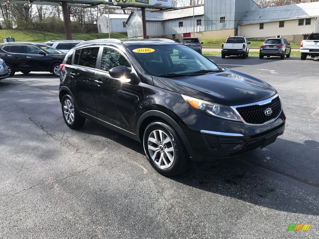 2016 Sportage LX - Black Cherry / Black photo #4