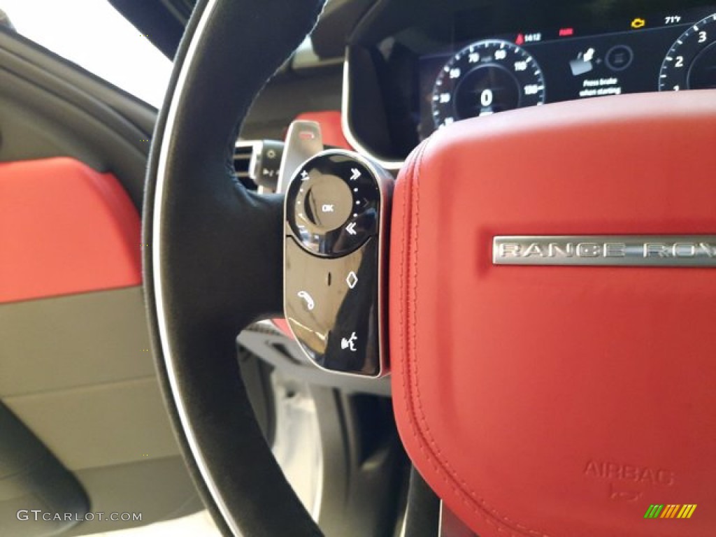 2022 Land Rover Range Rover Sport HST Pimento/Ebony Steering Wheel Photo #144028625
