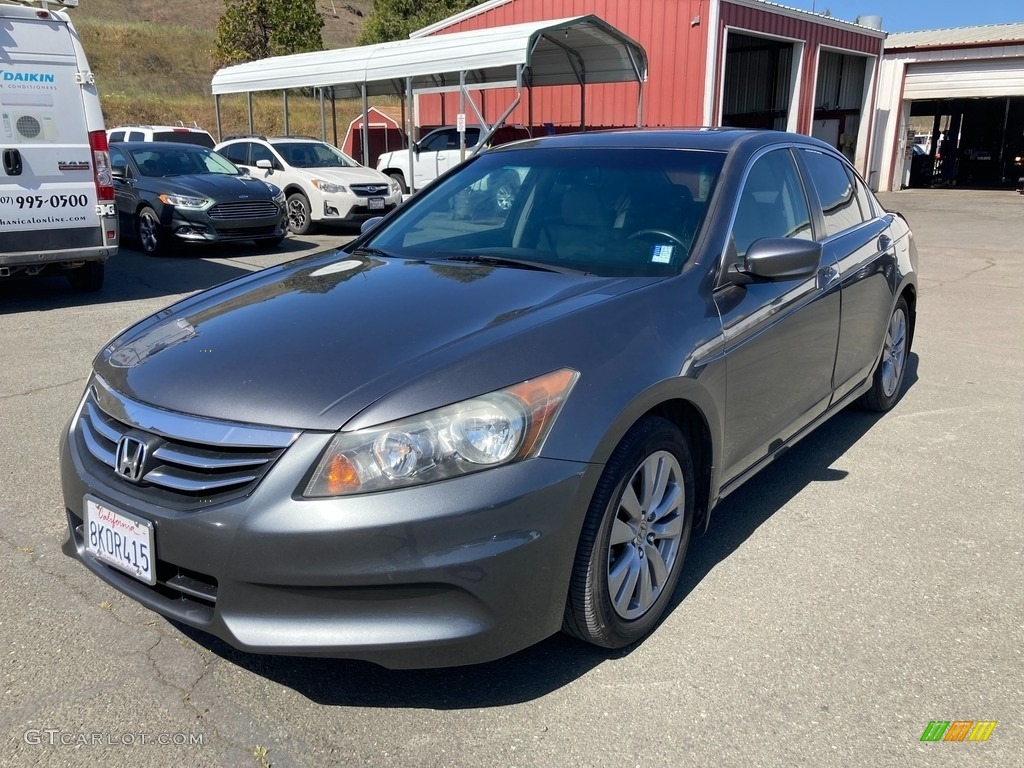 2012 Accord EX-L Sedan - Polished Metal Metallic / Ivory photo #3