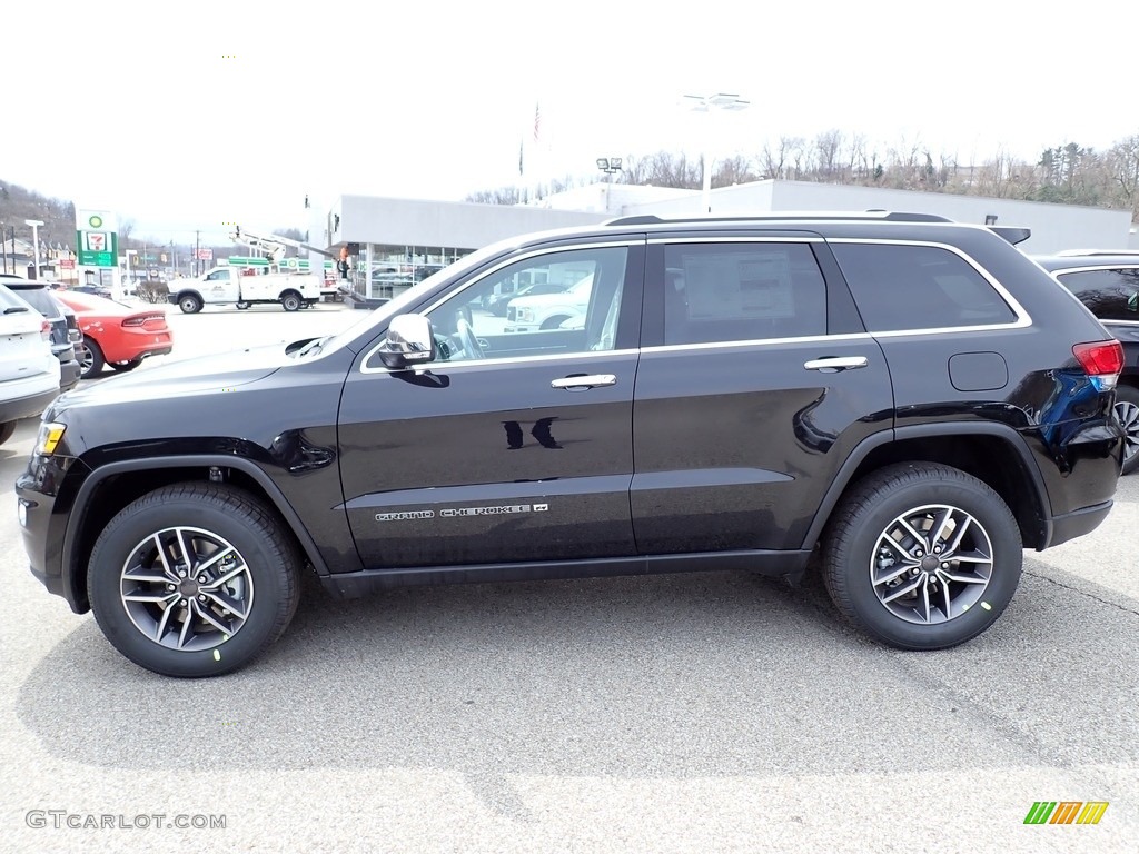 Diamond Black Crystal Pearl 2022 Jeep Grand Cherokee Limited 4x4 Exterior Photo #144031946