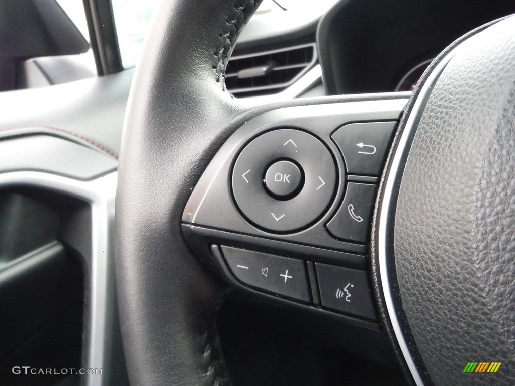 2020 Toyota RAV4 TRD Off-Road AWD Black Steering Wheel Photo #144033428