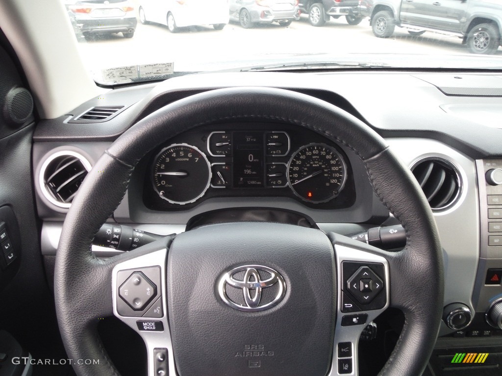 2020 Toyota Tundra Platinum CrewMax 4x4 Black Steering Wheel Photo #144034097