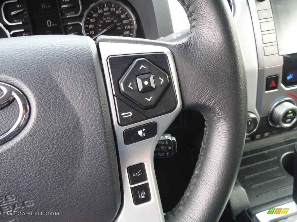 2020 Toyota Tundra Platinum CrewMax 4x4 Black Steering Wheel Photo #144034133