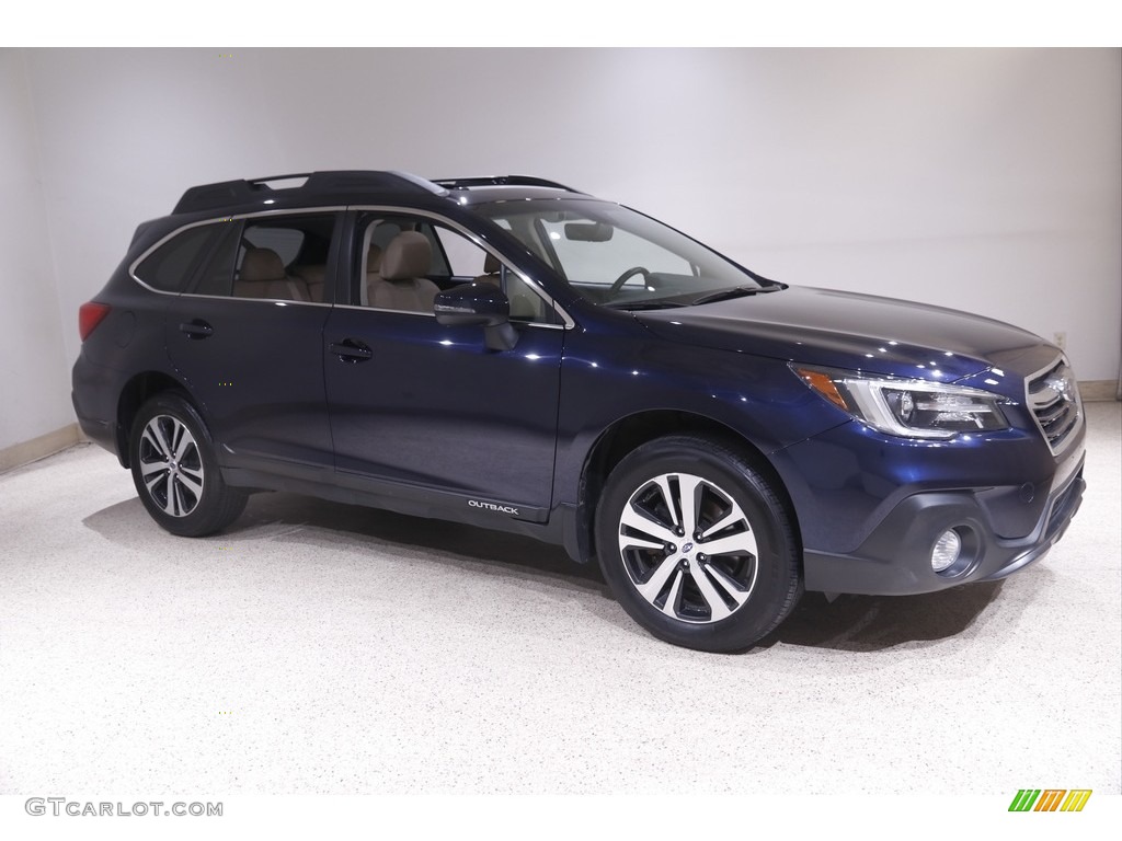 2018 Outback 2.5i Limited - Dark Blue Pearl / Ivory photo #1