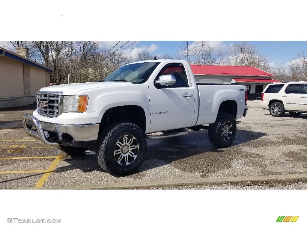 2008 Sierra 1500 Regular Cab 4x4 - Summit White / Dark Titanium photo #1