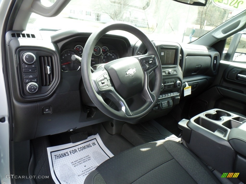2022 Chevrolet Silverado 2500HD Custom Double Cab 4x4 Jet Black Dashboard Photo #144035594