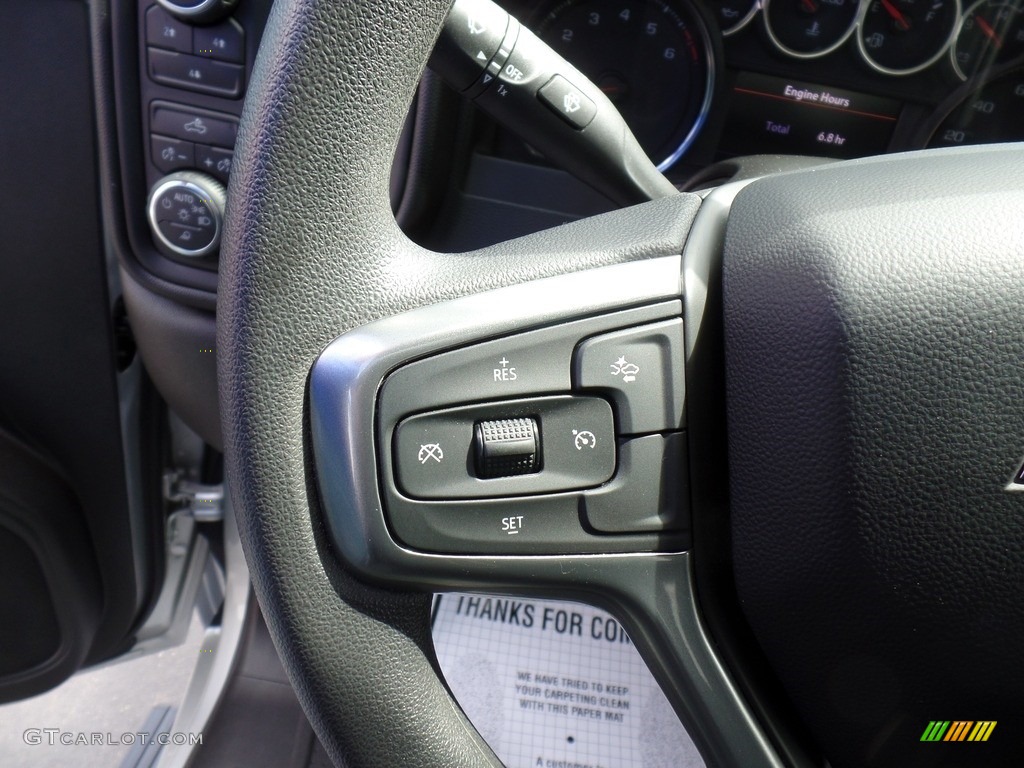 2022 Chevrolet Silverado 2500HD Custom Double Cab 4x4 Jet Black Steering Wheel Photo #144035665