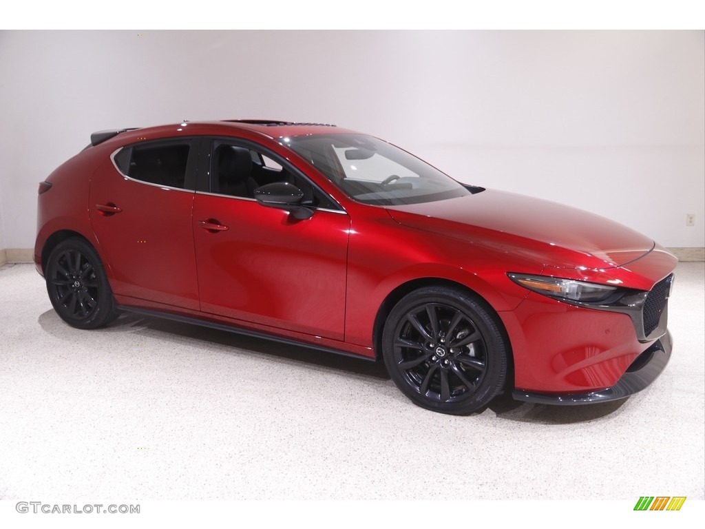 2021 Mazda3 Premium Plus Hatchback AWD - Soul Red Crystal Metallic / Black photo #1