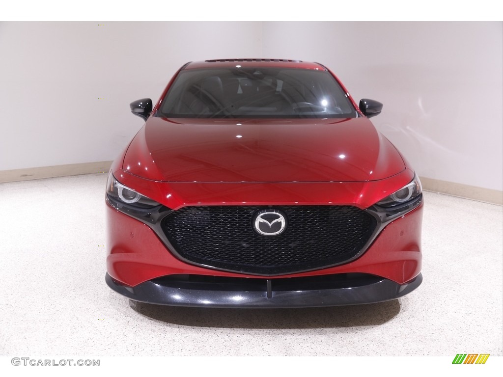 2021 Mazda3 Premium Plus Hatchback AWD - Soul Red Crystal Metallic / Black photo #2