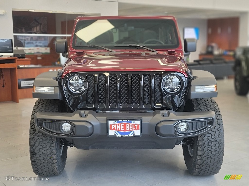 2022 Wrangler Unlimited Willys 4x4 - Snazzberry Pearl / Black photo #2