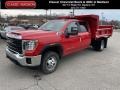 Cardinal Red - Sierra 3500HD Pro Crew Cab 4WD Chassis Dump Truck Photo No. 1