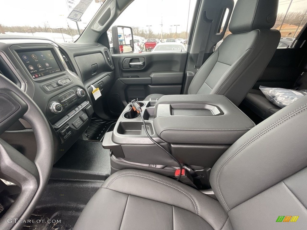 Jet Black Interior 2022 GMC Sierra 3500HD Pro Crew Cab 4WD Chassis Dump Truck Photo #144038263