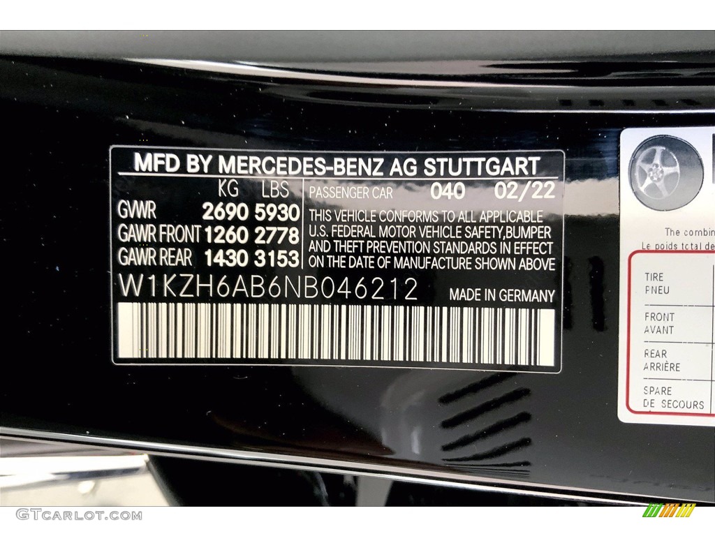 2022 E Color Code 040 for Black Photo #144039511