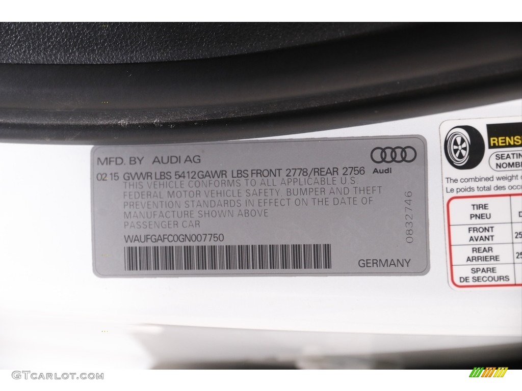 2016 A6 3.0 TFSI Premium Plus quattro - Ibis White / Nougat Brown photo #22