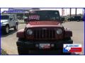 2007 Red Rock Crystal Pearl Jeep Wrangler Sahara 4x4  photo #2