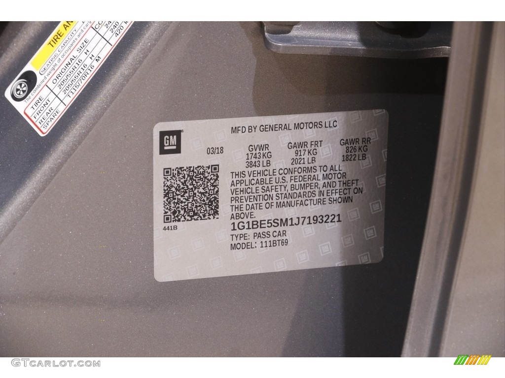 2018 Cruze LT - Pepperdust Metallic / Jet Black photo #20