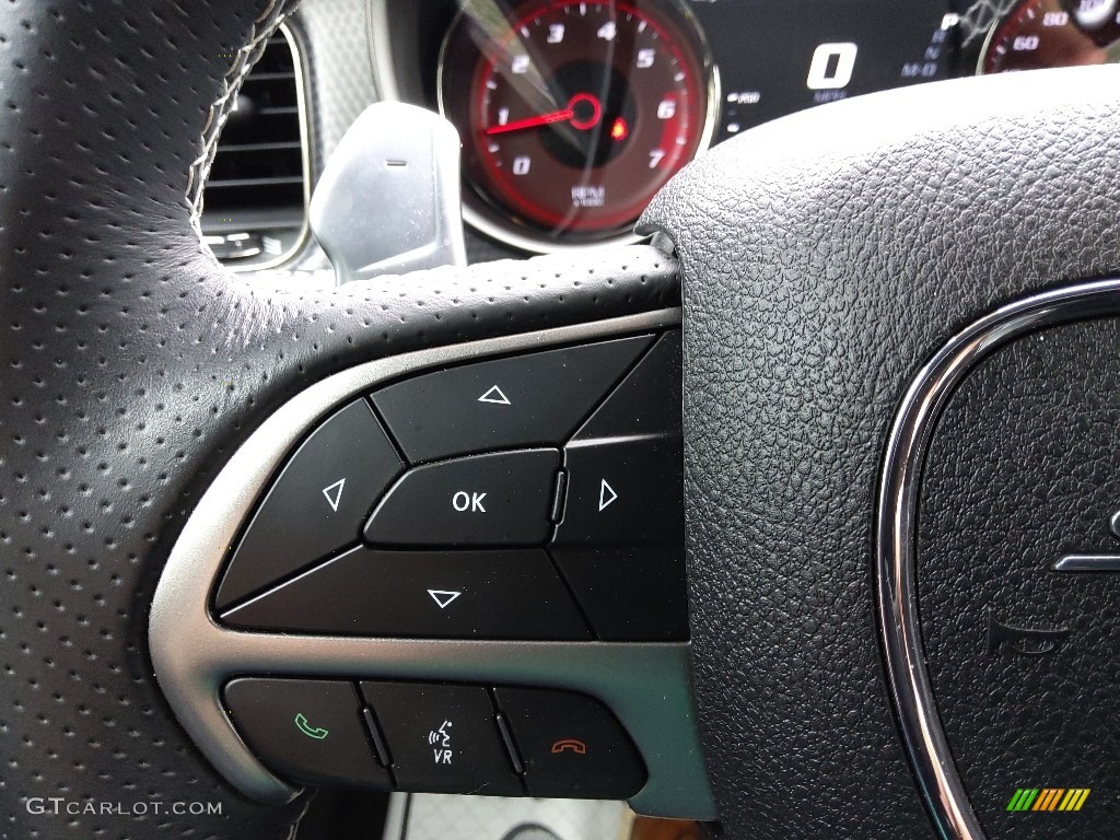 2018 Dodge Charger SRT Hellcat Black Steering Wheel Photo #144041551