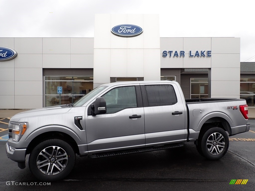 2022 F150 STX SuperCrew 4x4 - Iconic Silver Metallic / Black photo #1