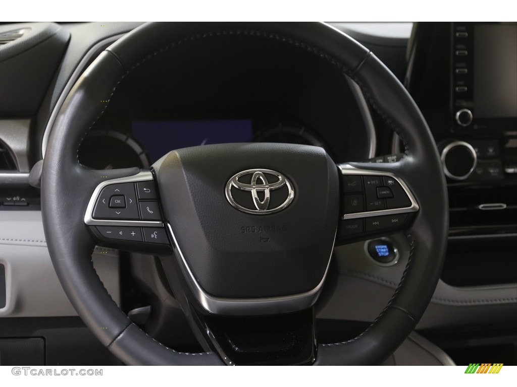 2021 Toyota Highlander XLE AWD Graphite Steering Wheel Photo #144043333
