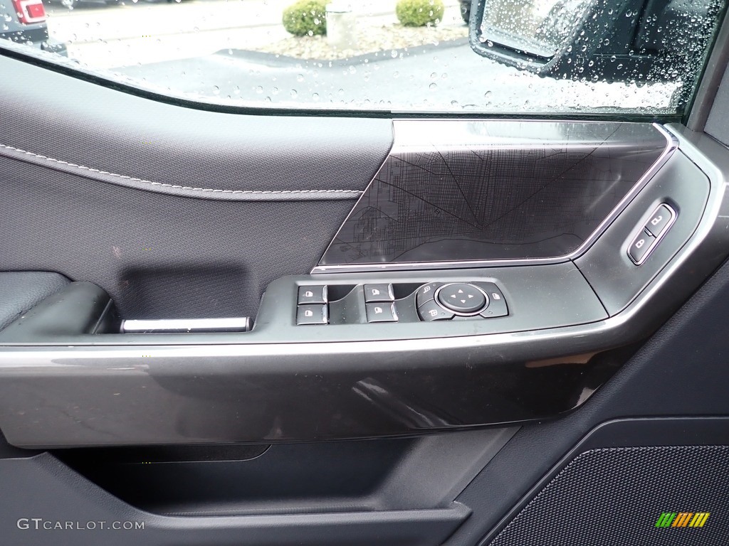 2022 Ford F150 XLT SuperCrew 4x4 Black Door Panel Photo #144043630