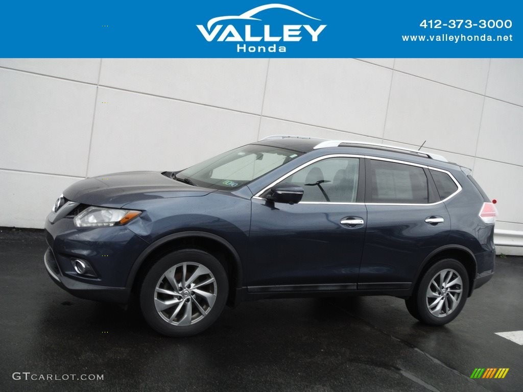 2015 Rogue SL AWD - Arctic Blue Metallic / Charcoal photo #2