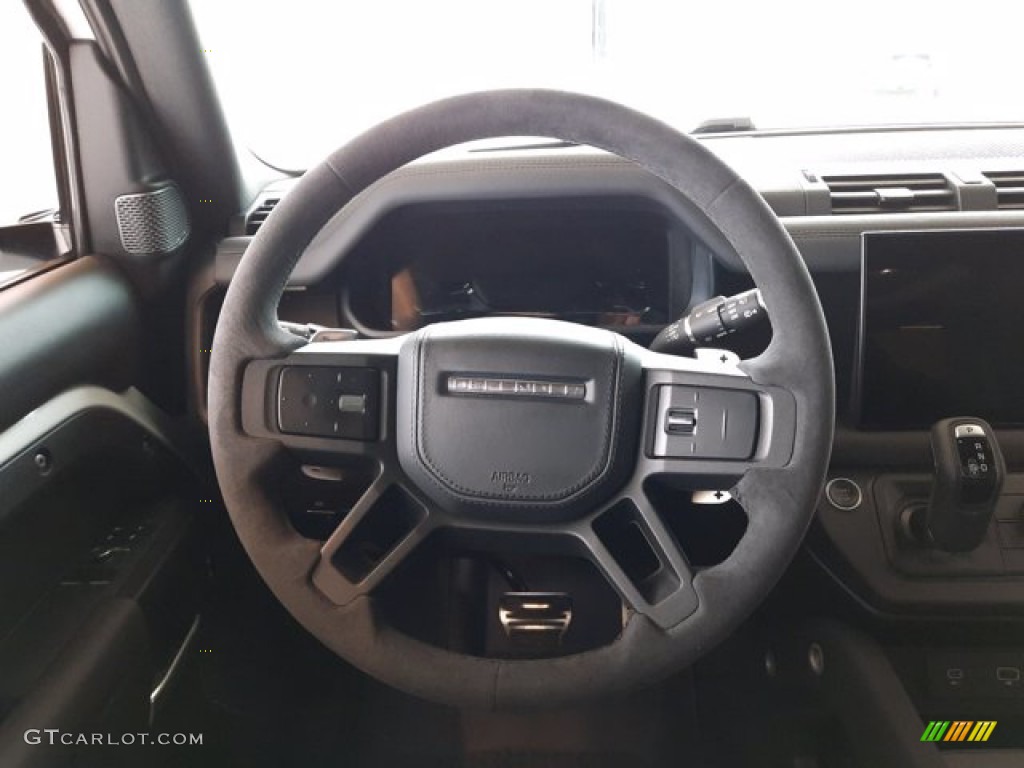 2023 Land Rover Defender 90 V8 Ebony Steering Wheel Photo #144044053