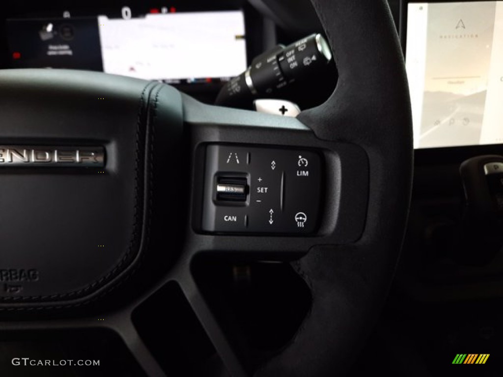 2023 Land Rover Defender 90 V8 Ebony Steering Wheel Photo #144044089