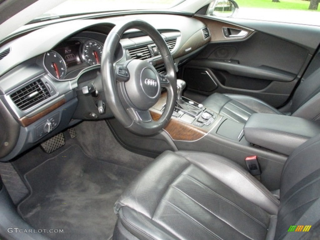 Black Interior 2012 Audi A7 3.0T quattro Prestige Photo #144044278