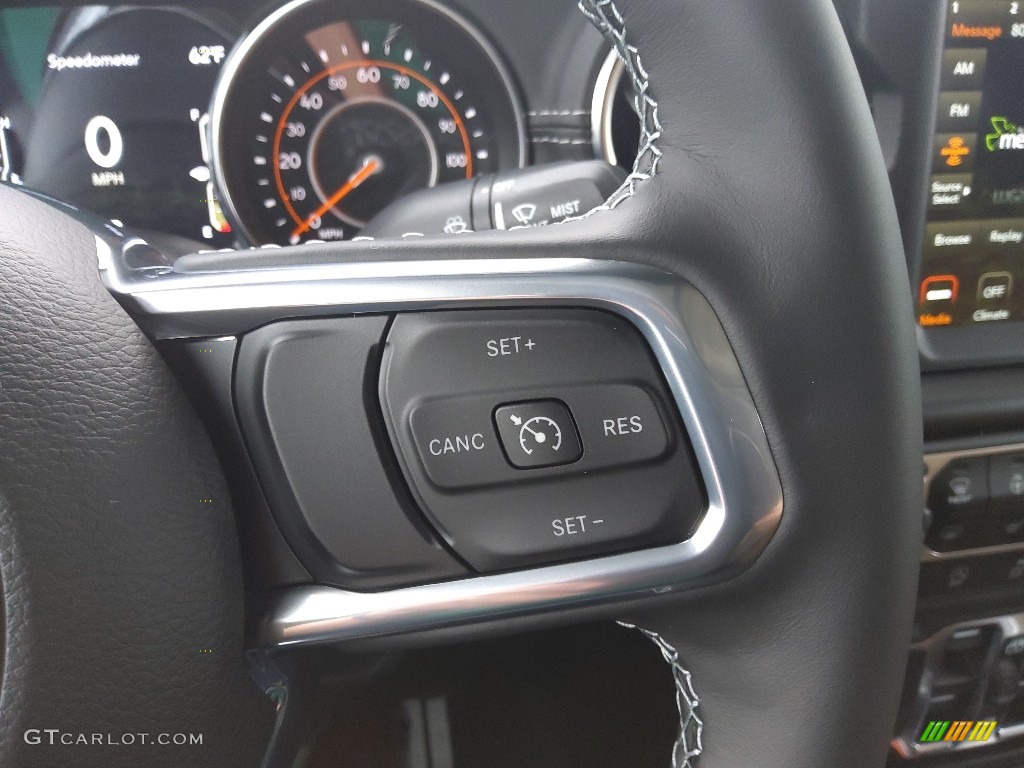 2022 Jeep Gladiator Overland 4x4 Black/Dark Saddle Steering Wheel Photo #144045823