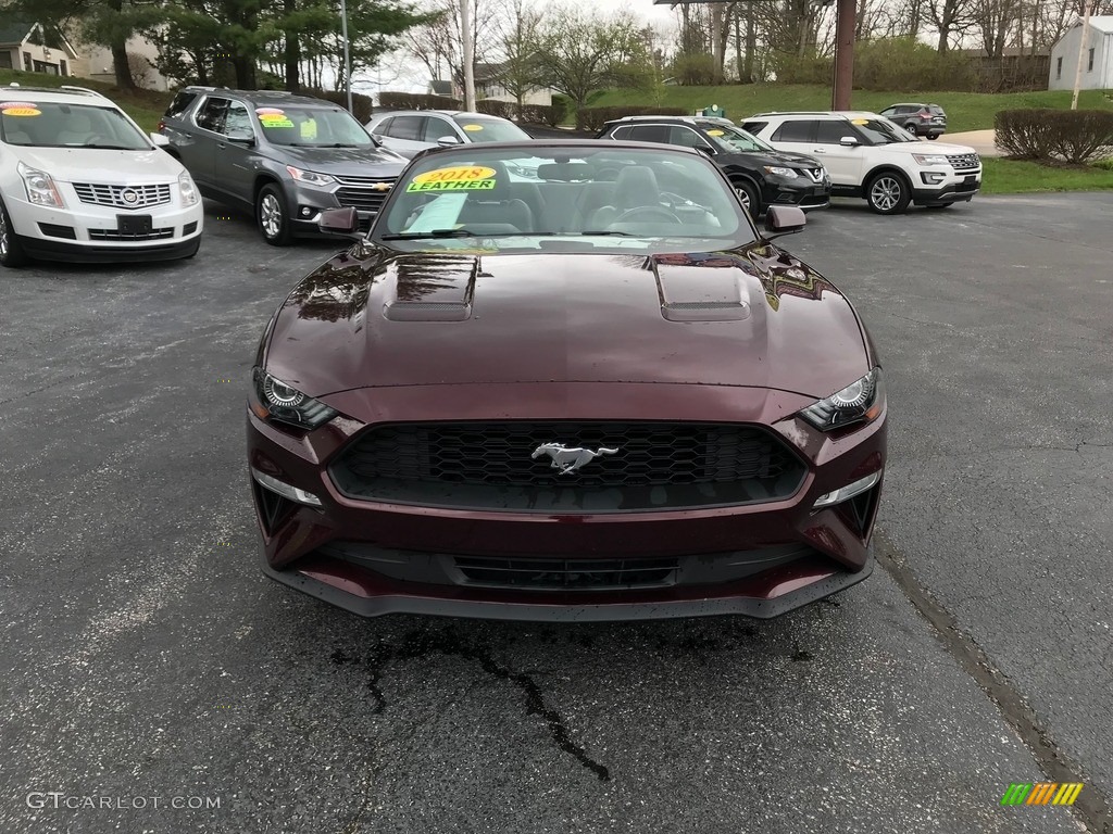 2018 Mustang EcoBoost Premium Convertible - Royal Crimson / Ebony photo #3