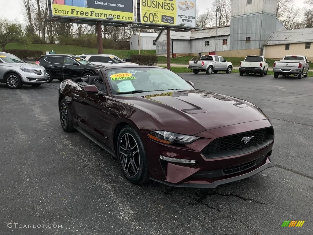 2018 Mustang EcoBoost Premium Convertible - Royal Crimson / Ebony photo #4