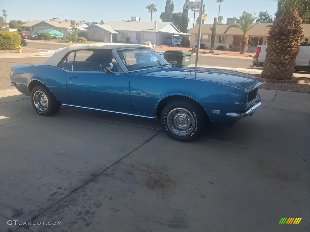 Grotto Blue 1968 Chevrolet Camaro Convertible Exterior Photo #144048352