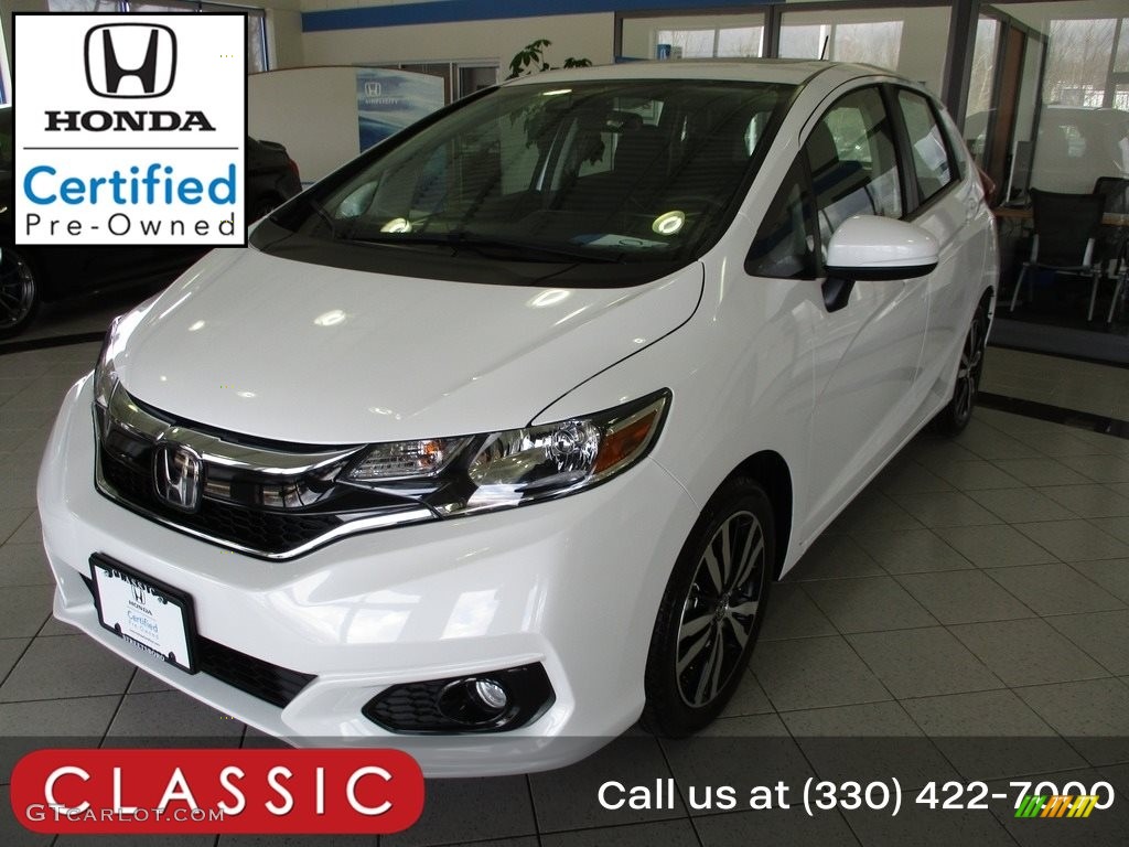 Platinum White Pearl Honda Fit