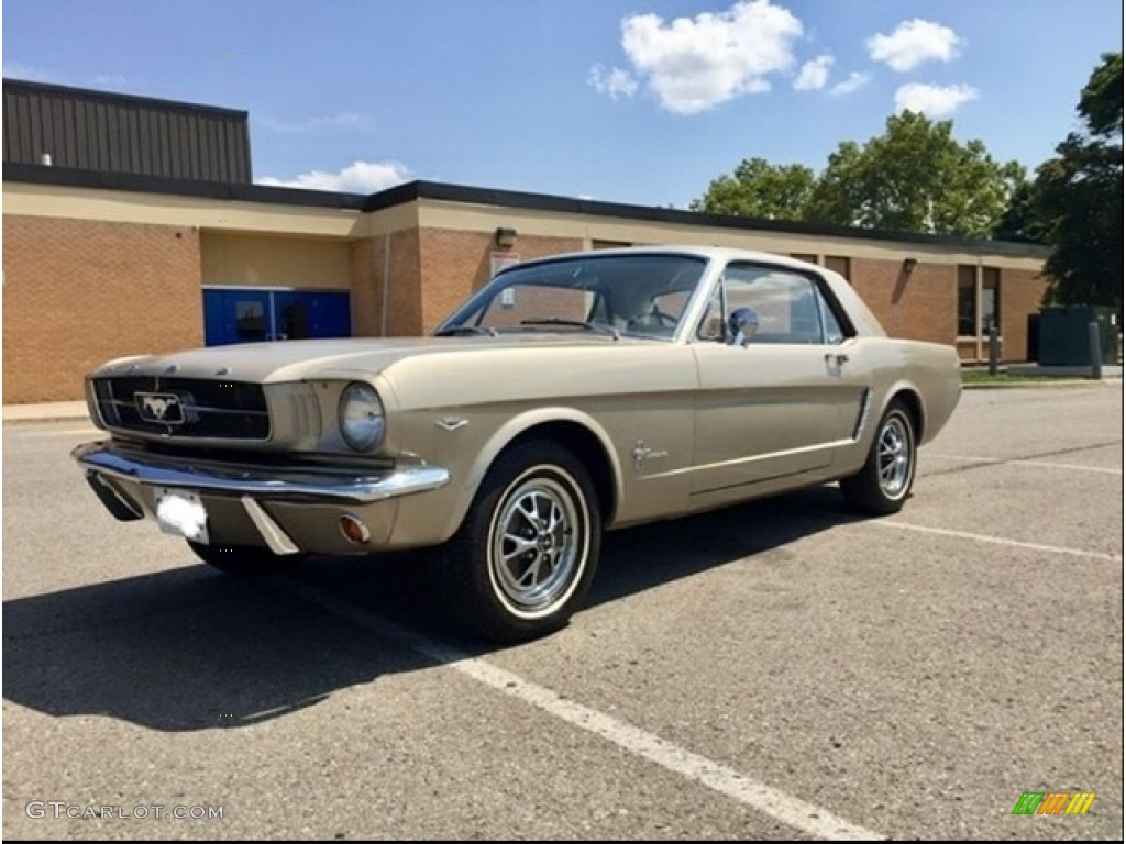 Champagne Beige 1965 Ford Mustang Coupe Exterior Photo #144049344