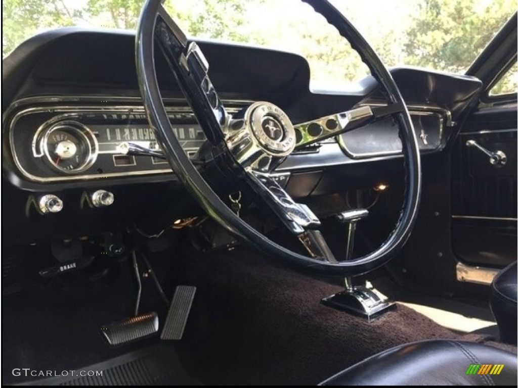 1965 Ford Mustang Coupe Black Steering Wheel Photo #144049374