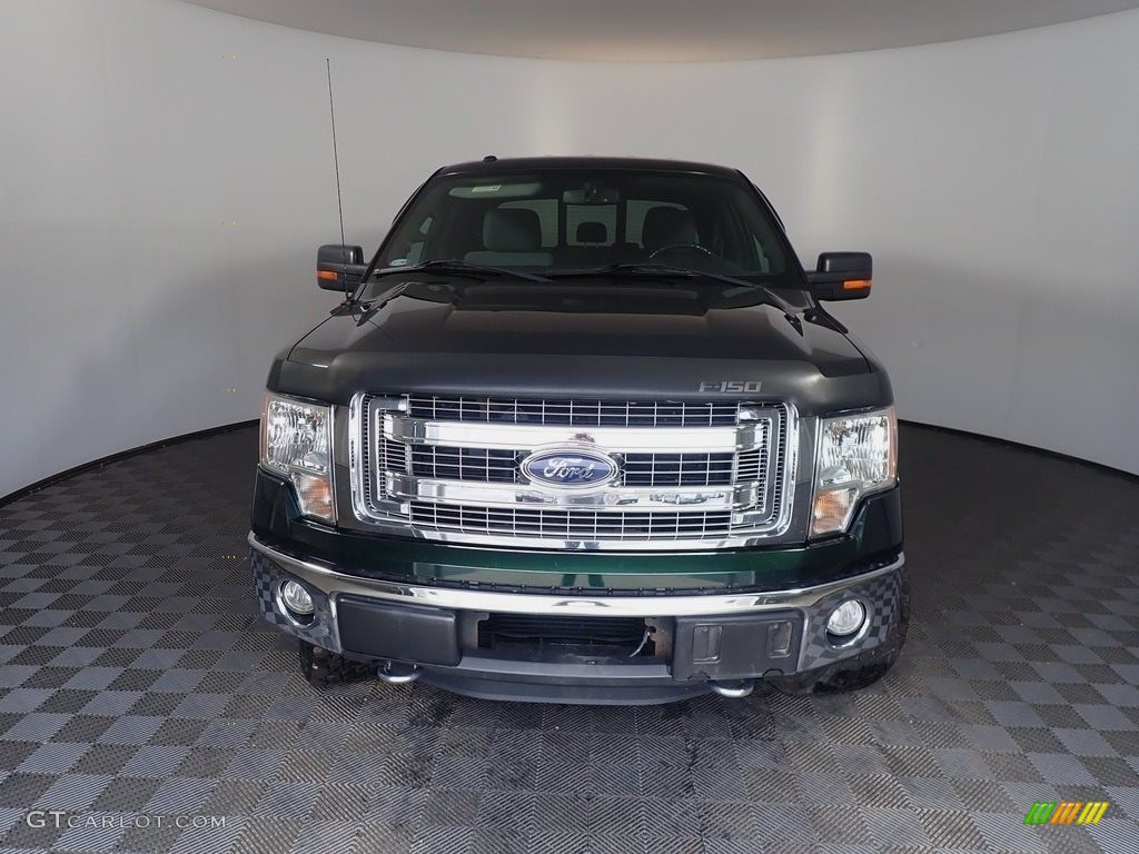 2013 F150 XLT SuperCrew 4x4 - Green Gem Metallic / Steel Gray photo #4