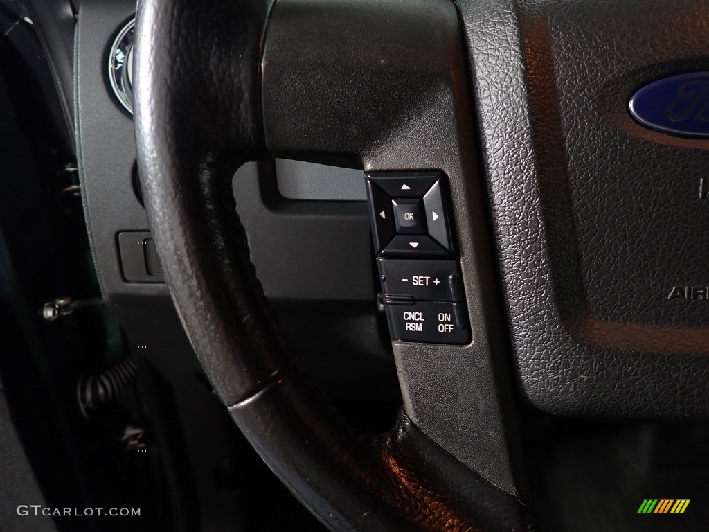 2013 F150 XLT SuperCrew 4x4 - Green Gem Metallic / Steel Gray photo #27