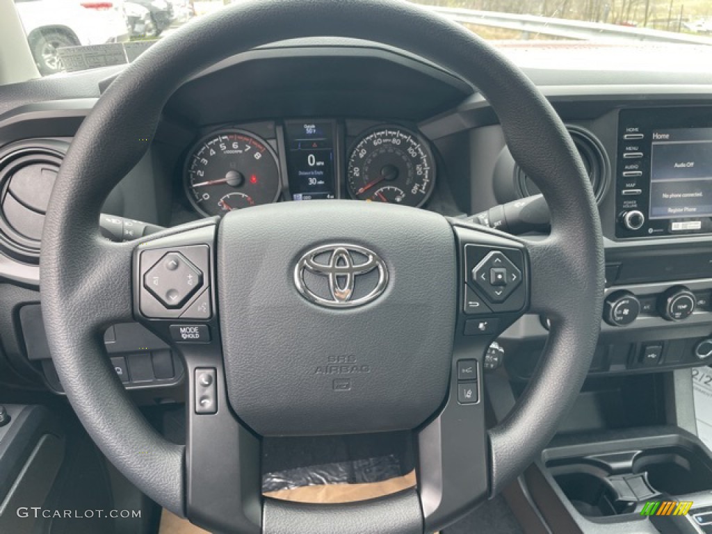 2022 Toyota Tacoma SR Access Cab 4x4 Cement Gray Steering Wheel Photo #144050785