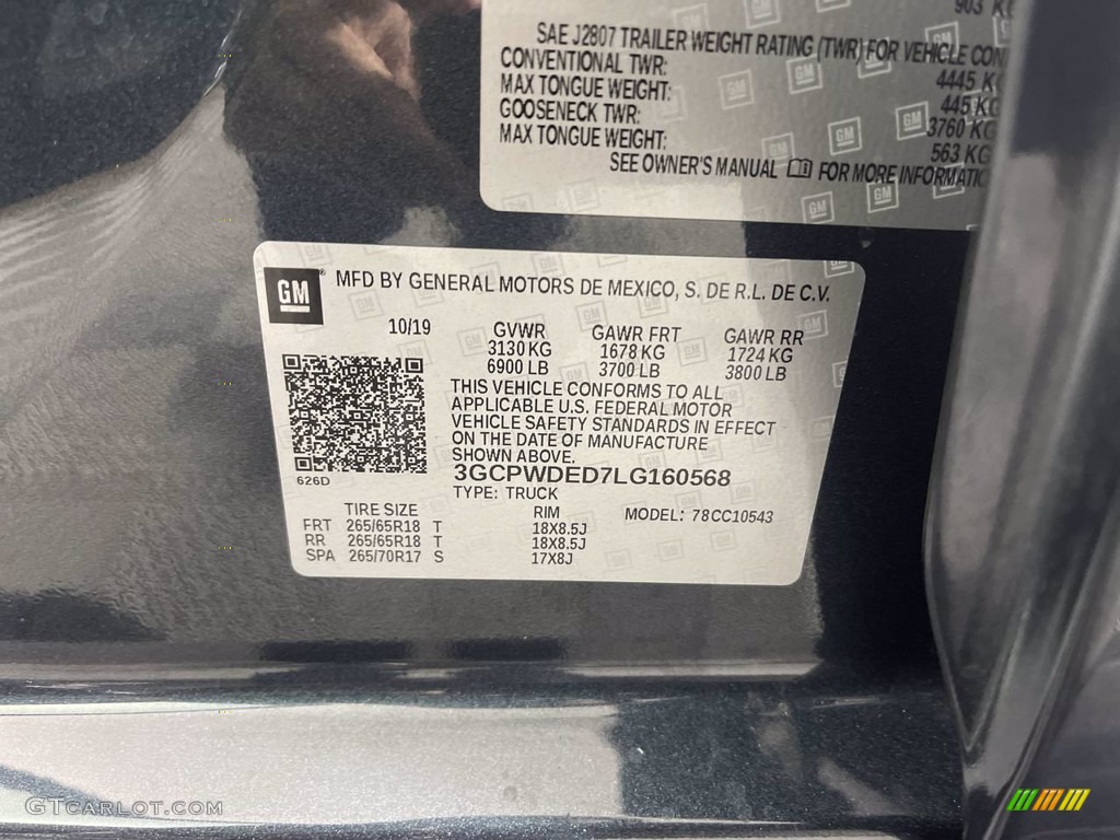 2020 Silverado 1500 RST Crew Cab 4x4 - Shadow Gray Metallic / Jet Black photo #10
