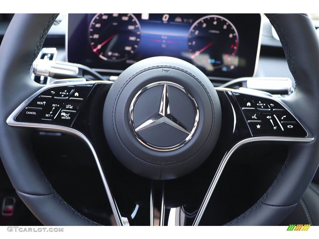 2022 Mercedes-Benz S 500 4Matic Sedan Black Steering Wheel Photo #144053541