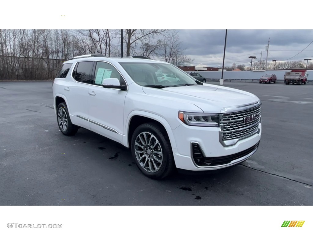 White Frost Tricoat 2021 GMC Acadia Denali AWD Exterior Photo #144058451